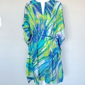Natori Tunic Caftan Blouse with Belt - Size M